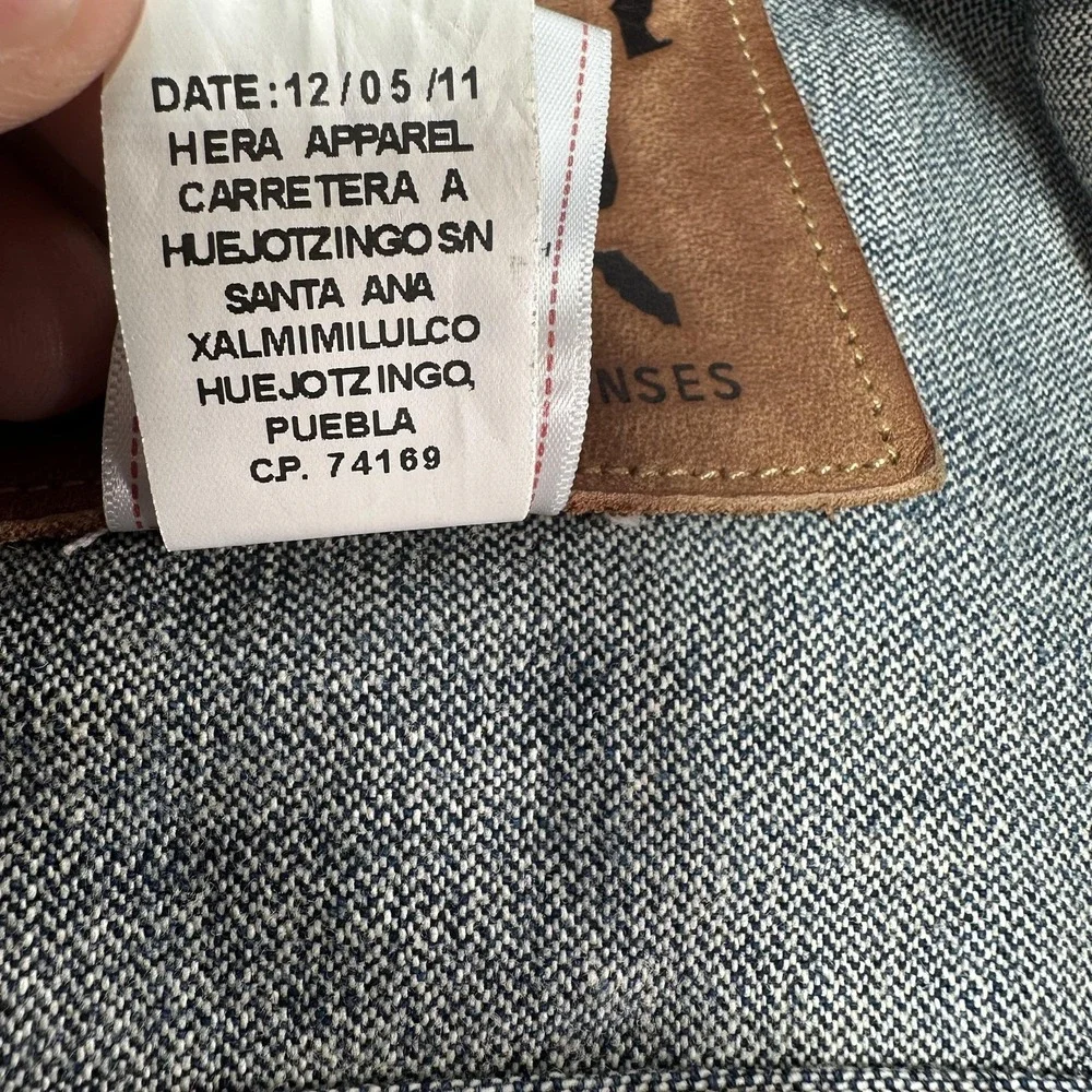 True Religion Jacket Mens Small Blue‎ Denim Kyle Phoenix Front Pleated Trucker